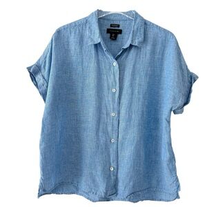 Tahari Light Blue Button Down Shirt